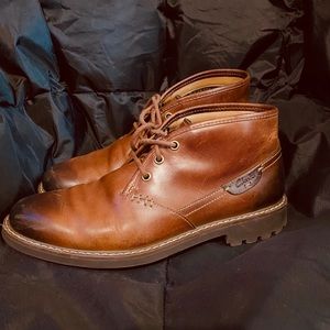 CLARKS MEN’S LEATHER BOOTS BROWN